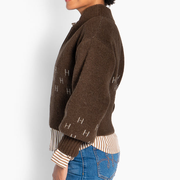 HÈST 2640120005 Märtha jacket short dark earth