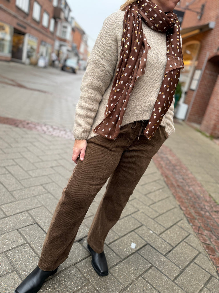 Qnuz 9199 knit blouse taupe