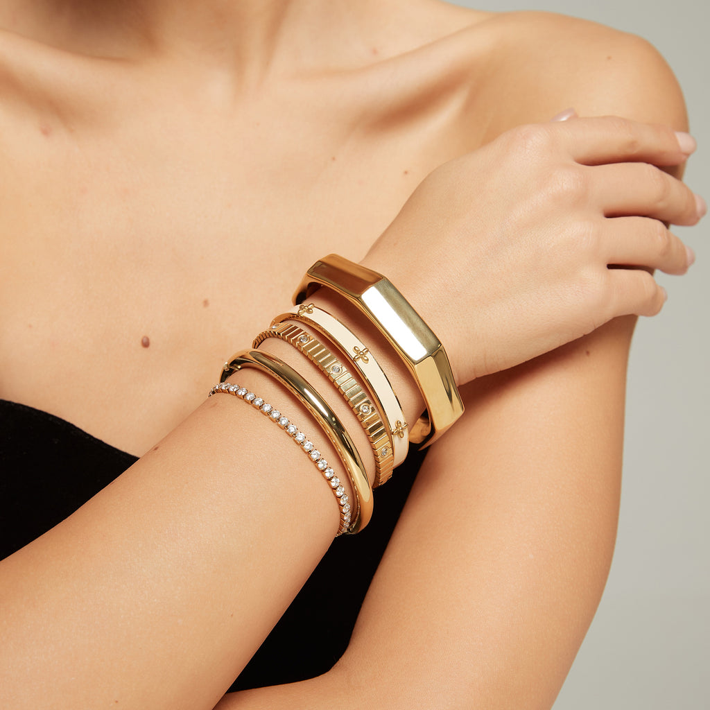 By Jolima Edgy C shaped bangle G