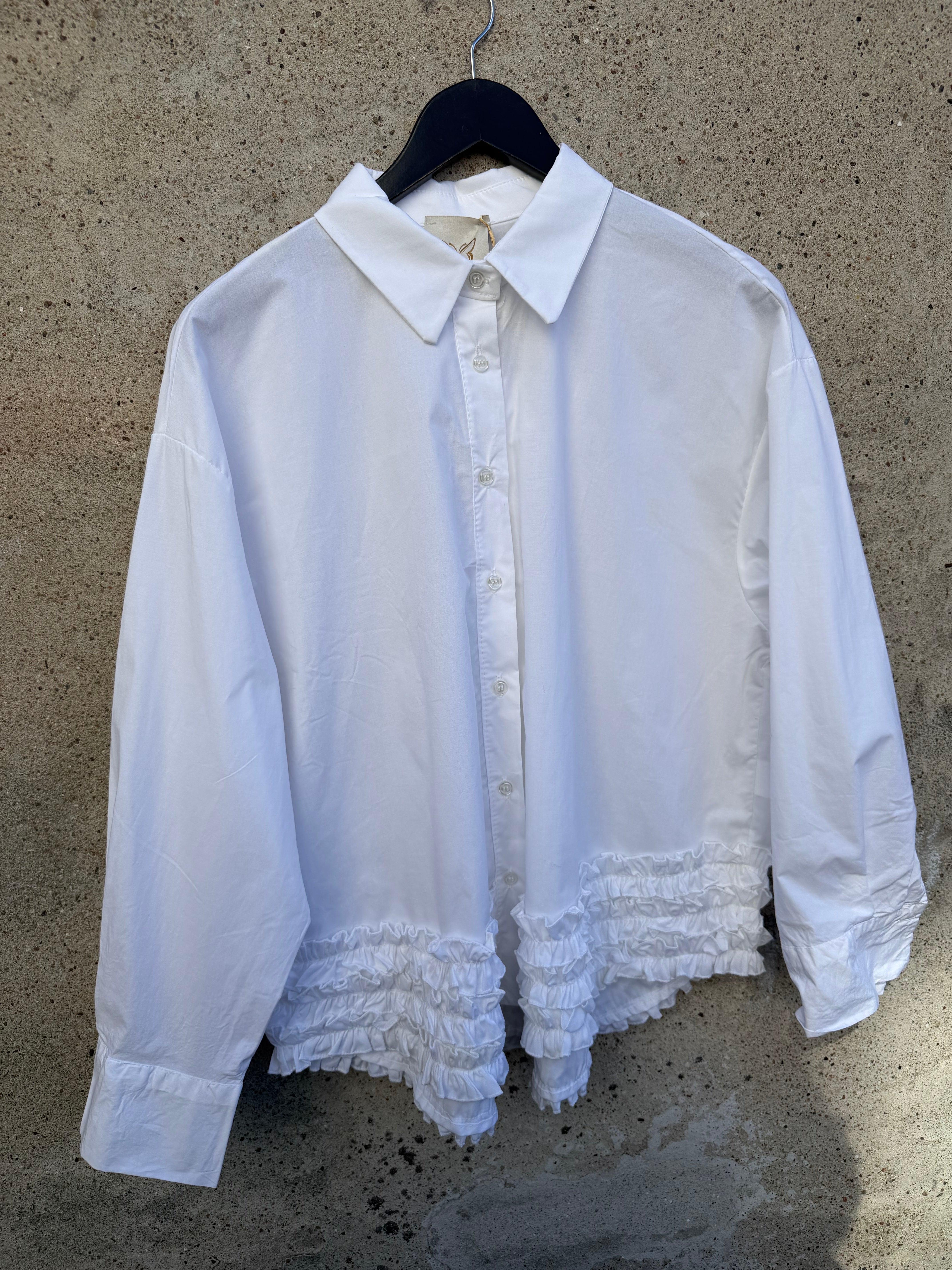 Boho Love B1423 frill shirt white