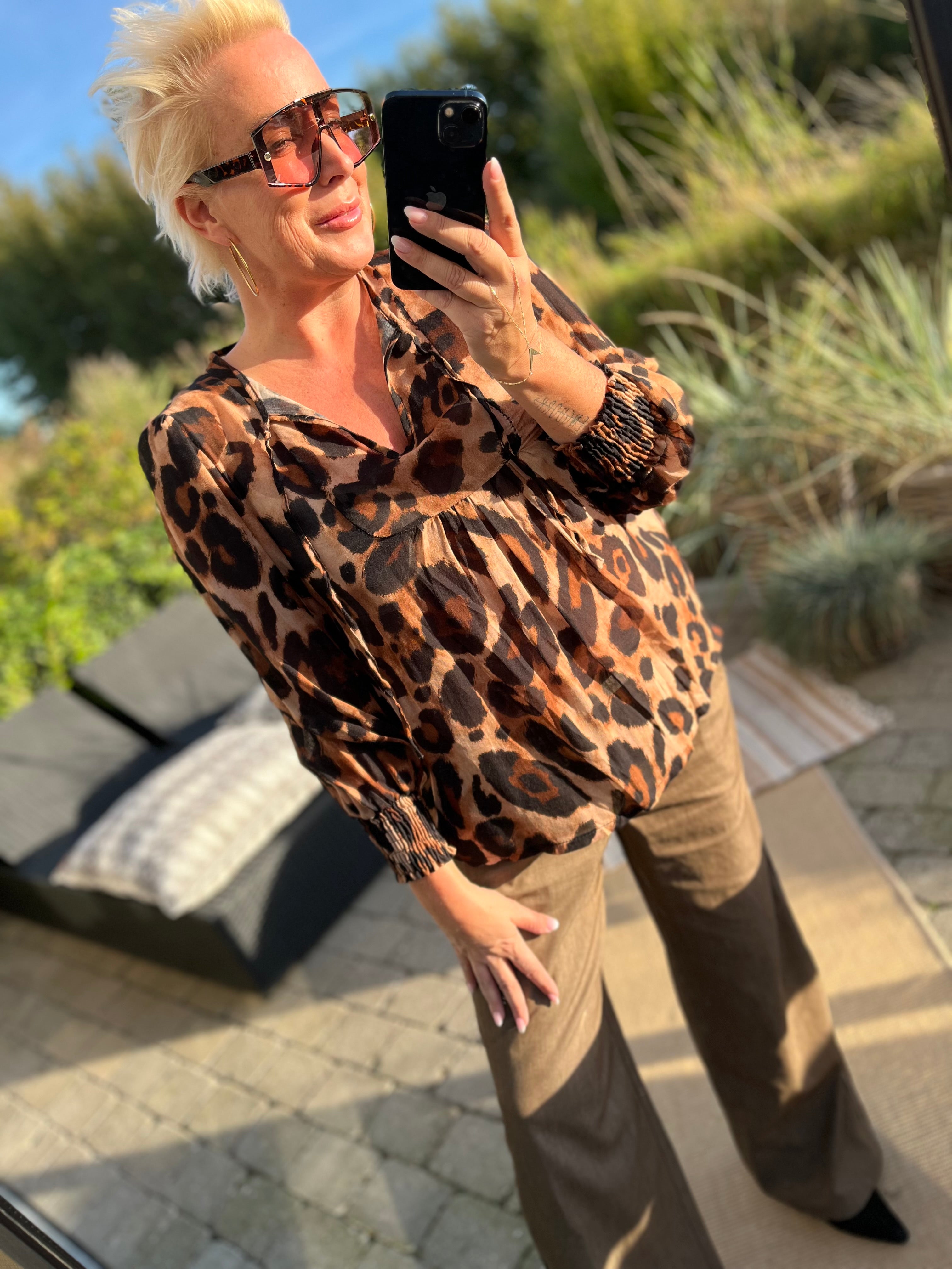 Boho Love Parga bluse leo brown
