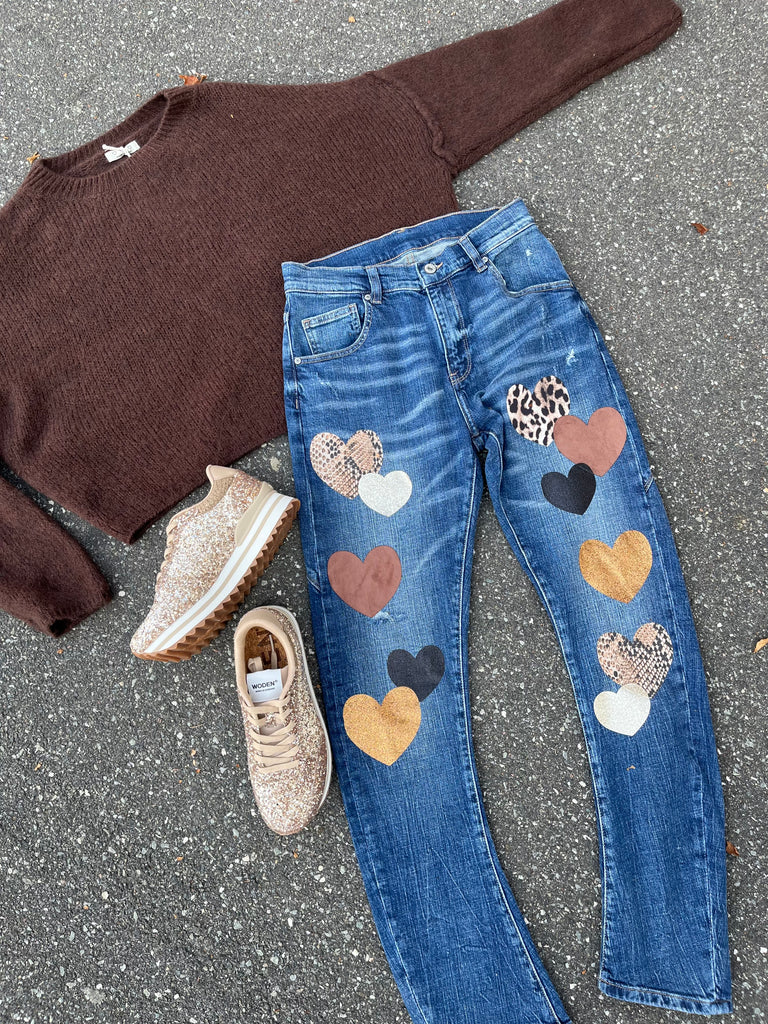 By Engbork Milo jeans hearts denim