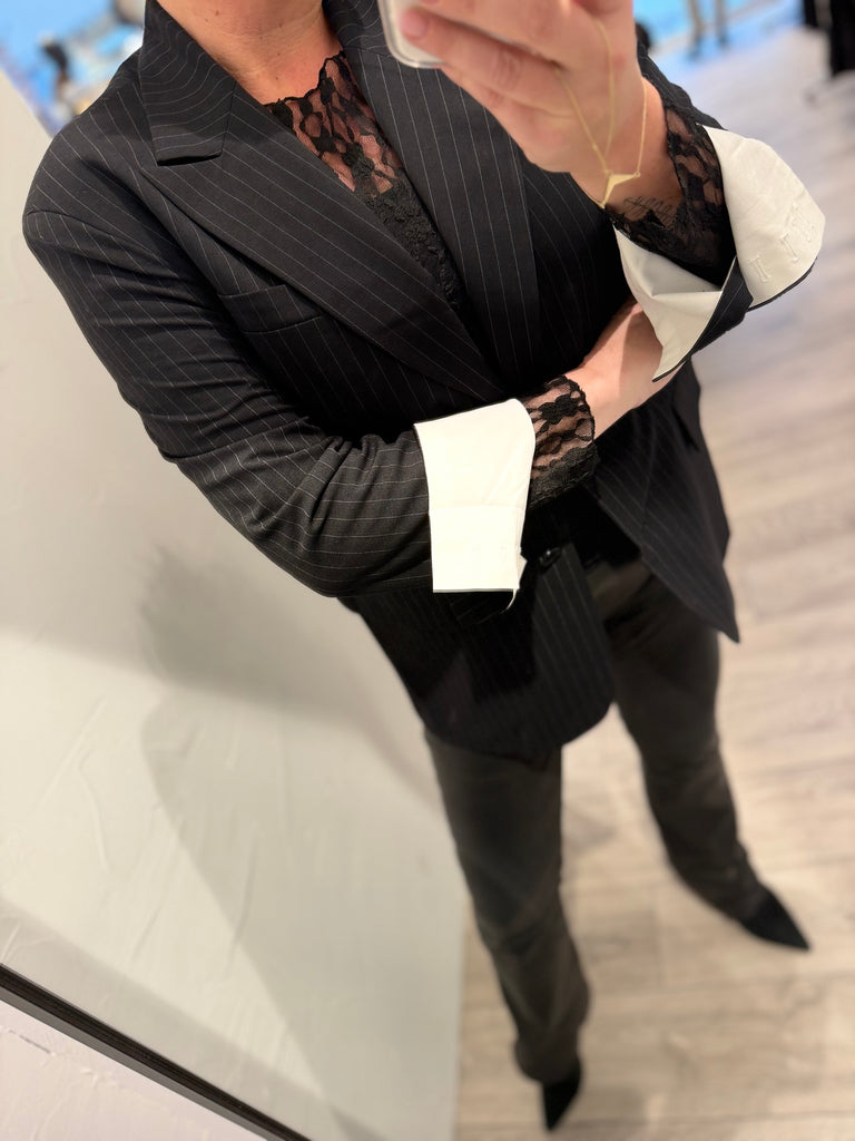 By Engbork Daisy blazer stripe black