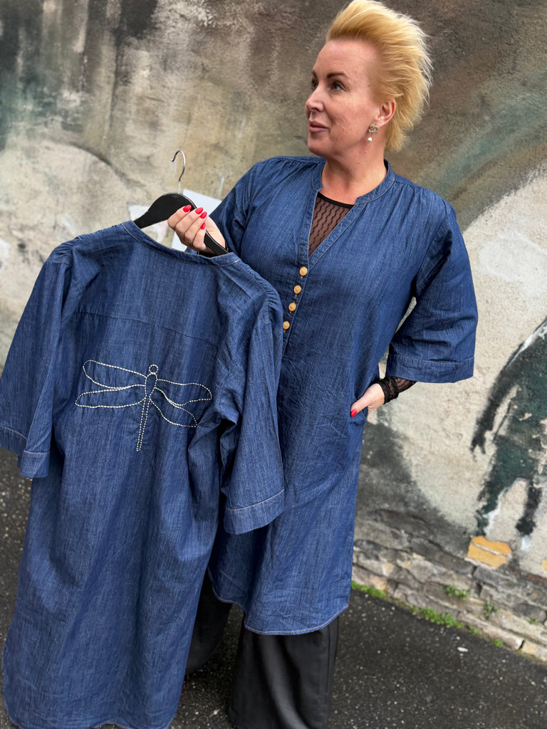 Gaspar 2507722 Mumbai denim dress blue