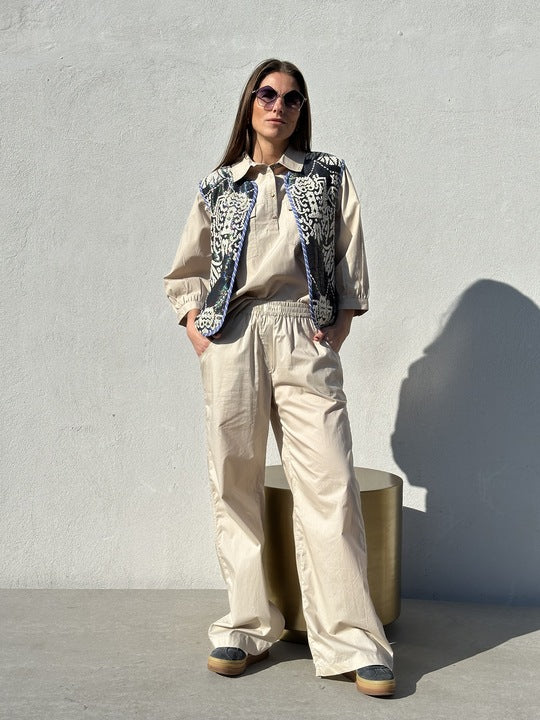 Gaspar 2601333 Marli waistcoat print black