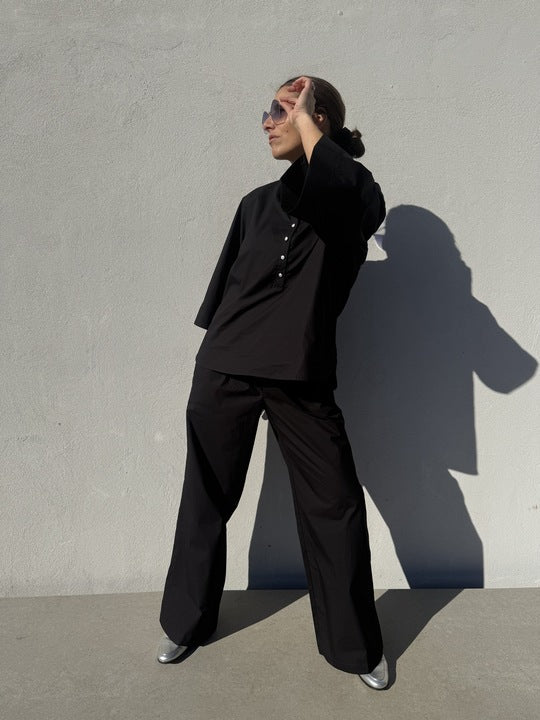 Gaspar 2601346 Mumbai blouse poplin black