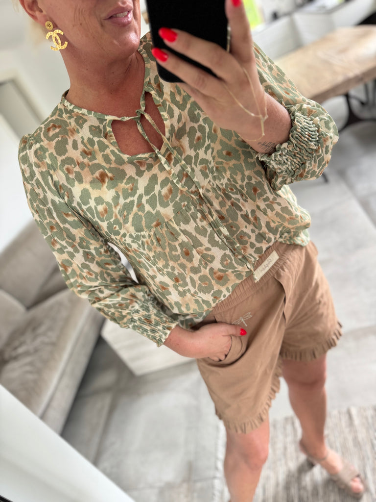 Boho Love Parga bluse leo green