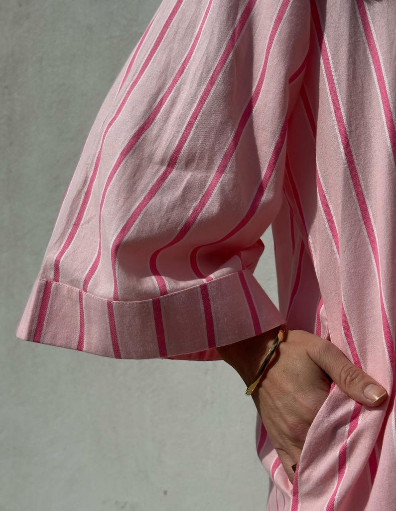 Gaspar 2601720 Mumbai dress stripe rose