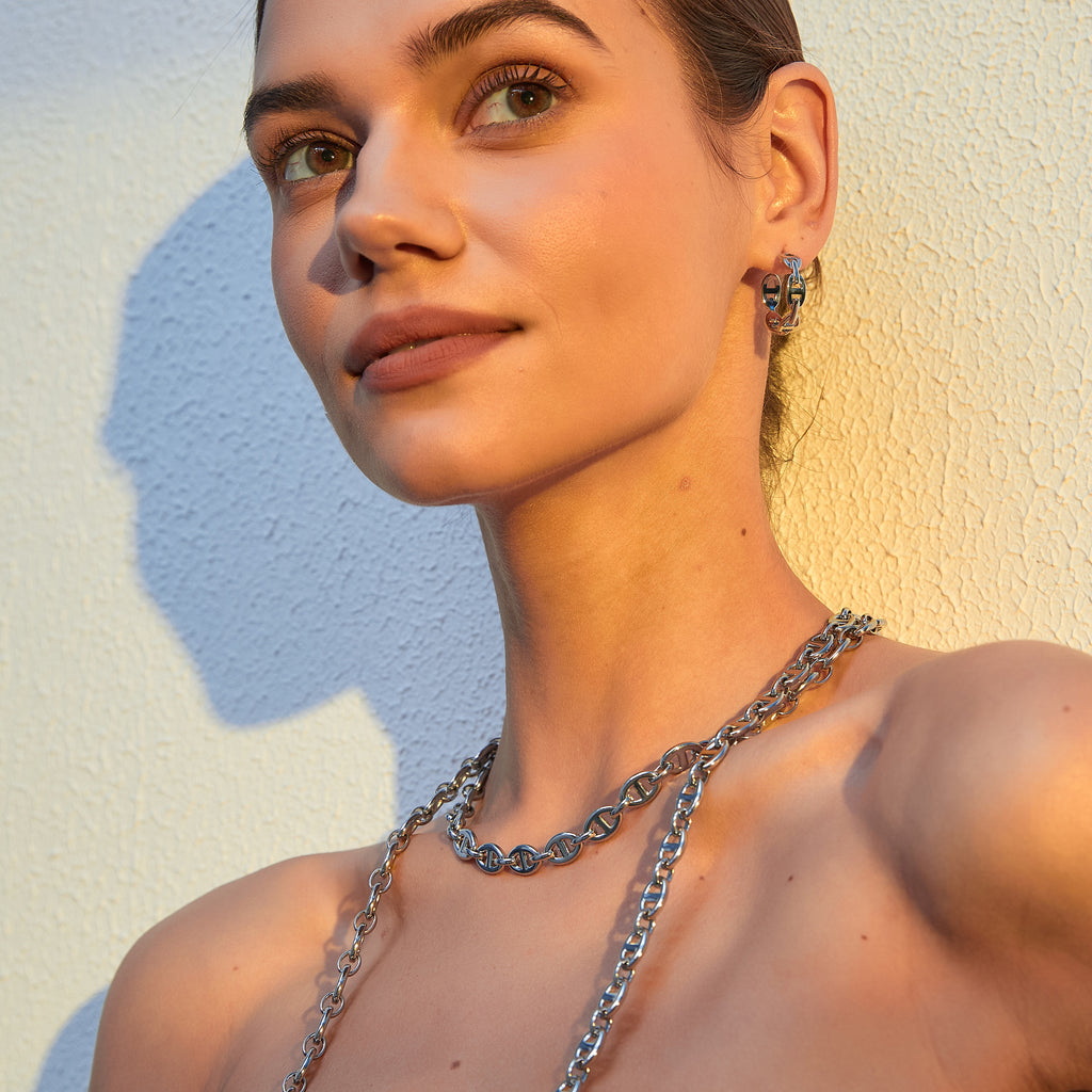 By Jolima Chain Celine hoops S