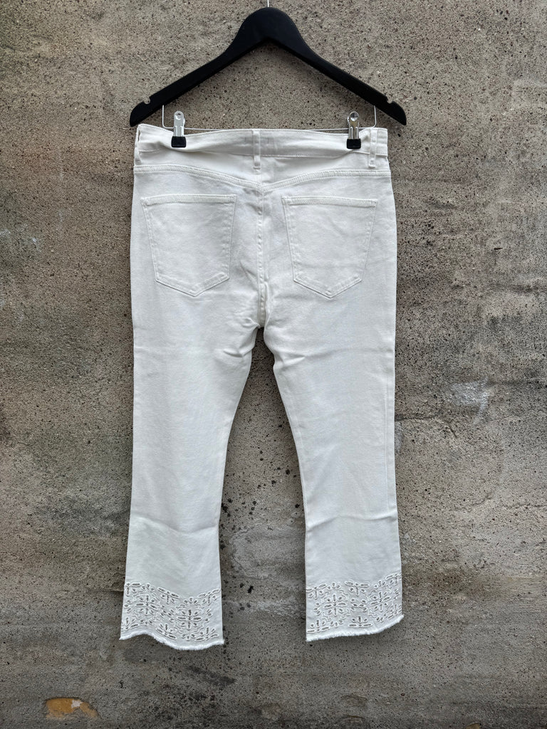 Qnuz 9983 Sig jeans embrodery white