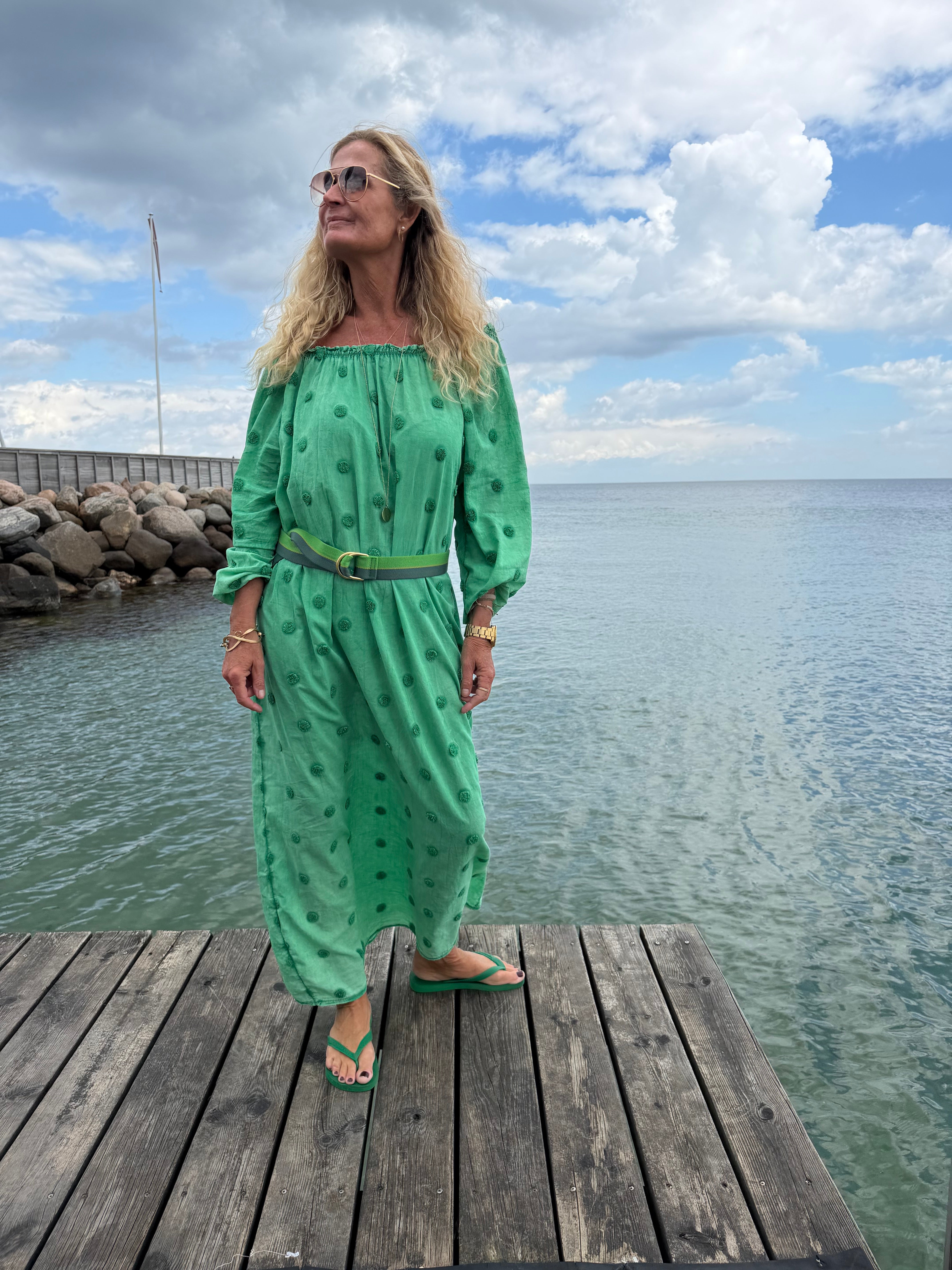 CABANA Living 3808-01 Dot dress green