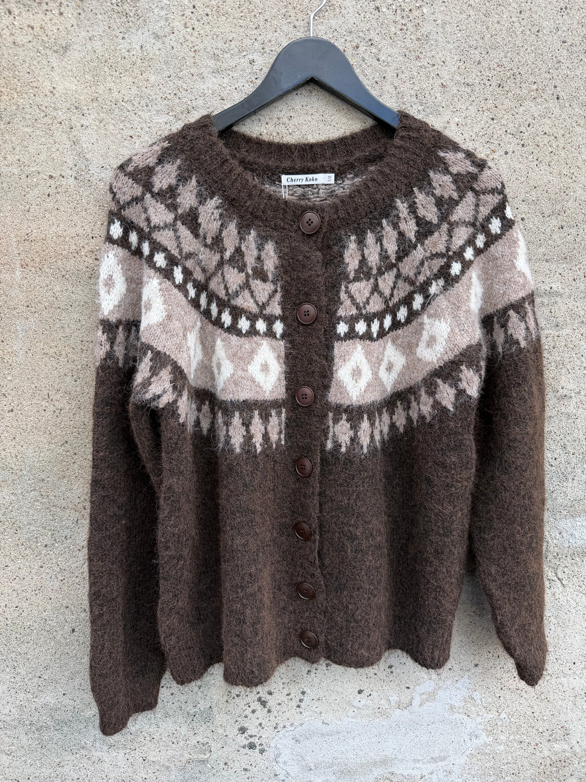 Edda strik cardigan brown