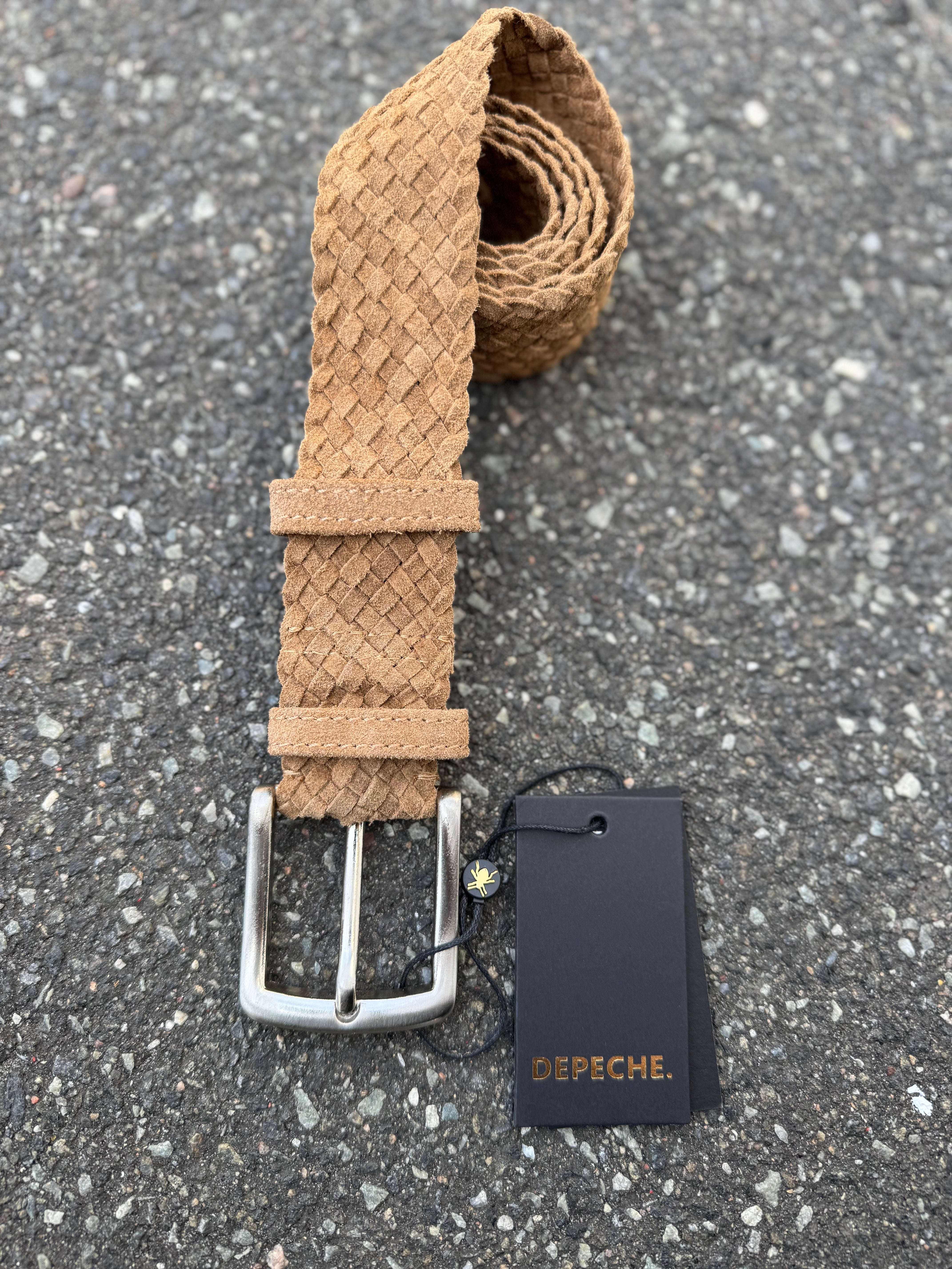 Depeche 16304 jeans belt mud