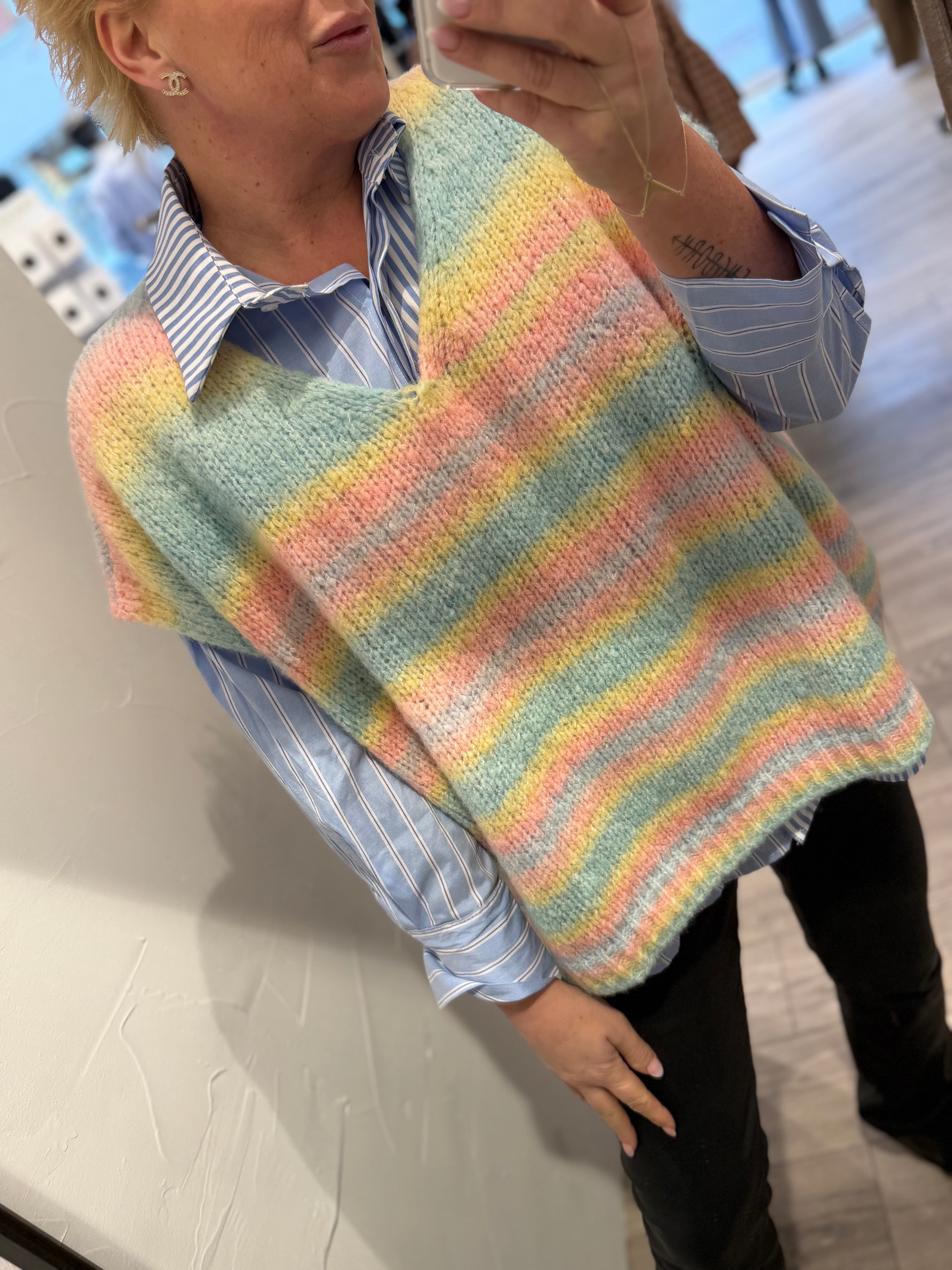 Boho Love B1198 strik vest pastel