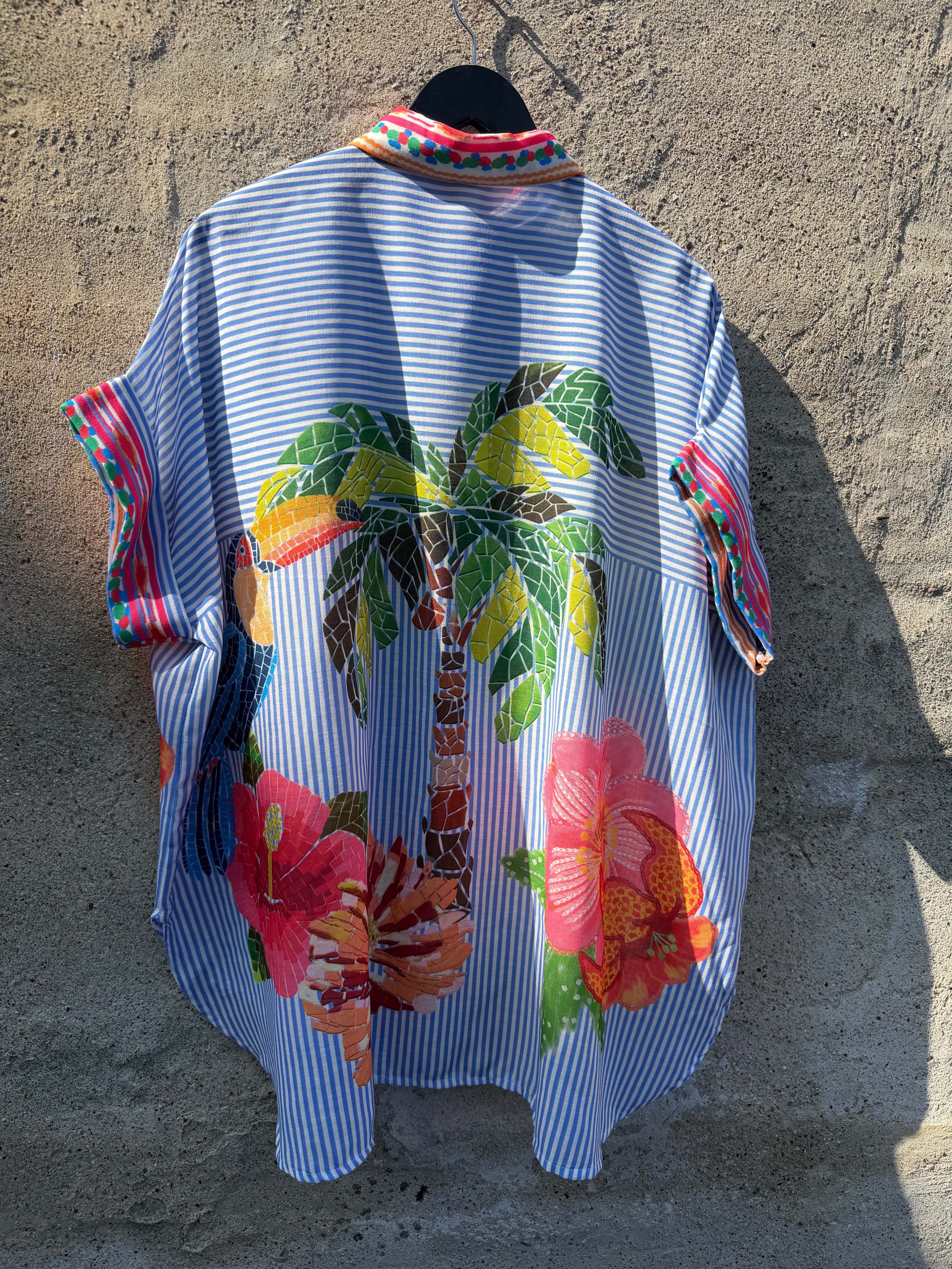 By Engbork Big Bird shirt stripe blue