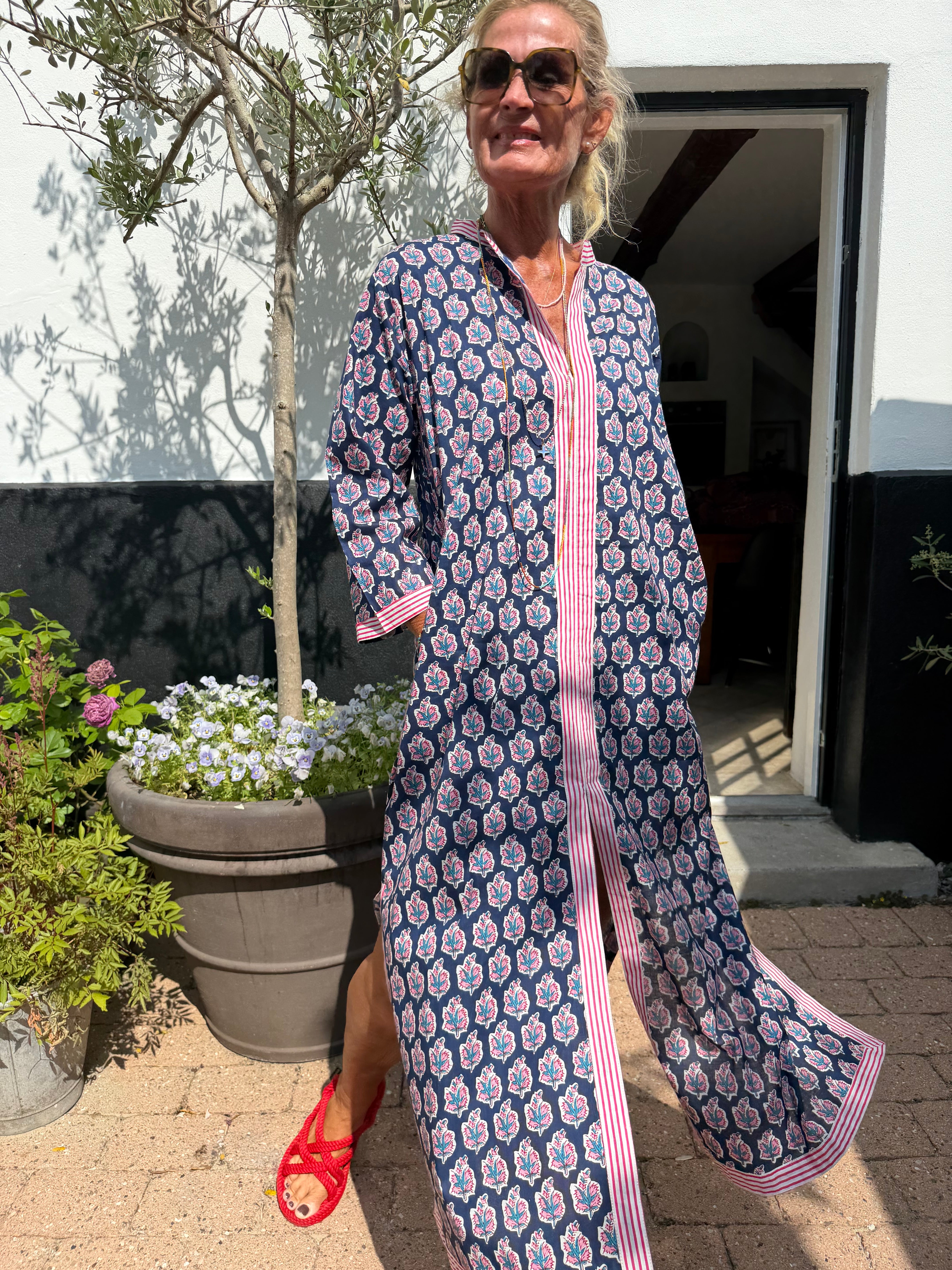 CABANA Living Sava kaftan dress navy