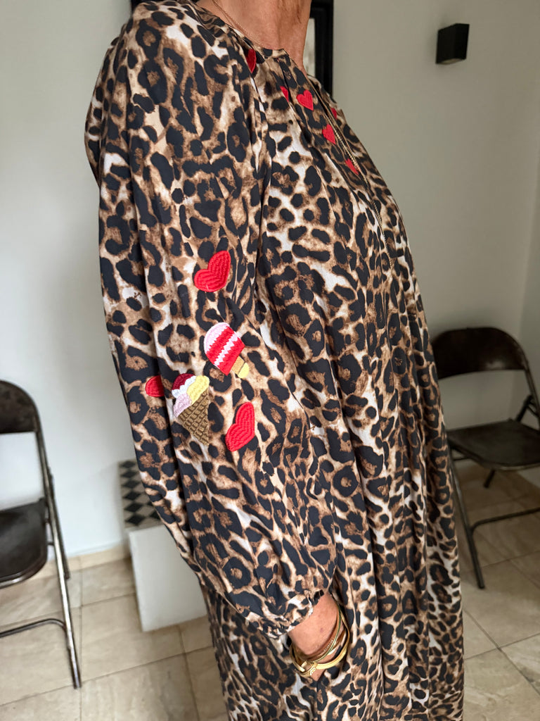 WAUW Heart dress leo