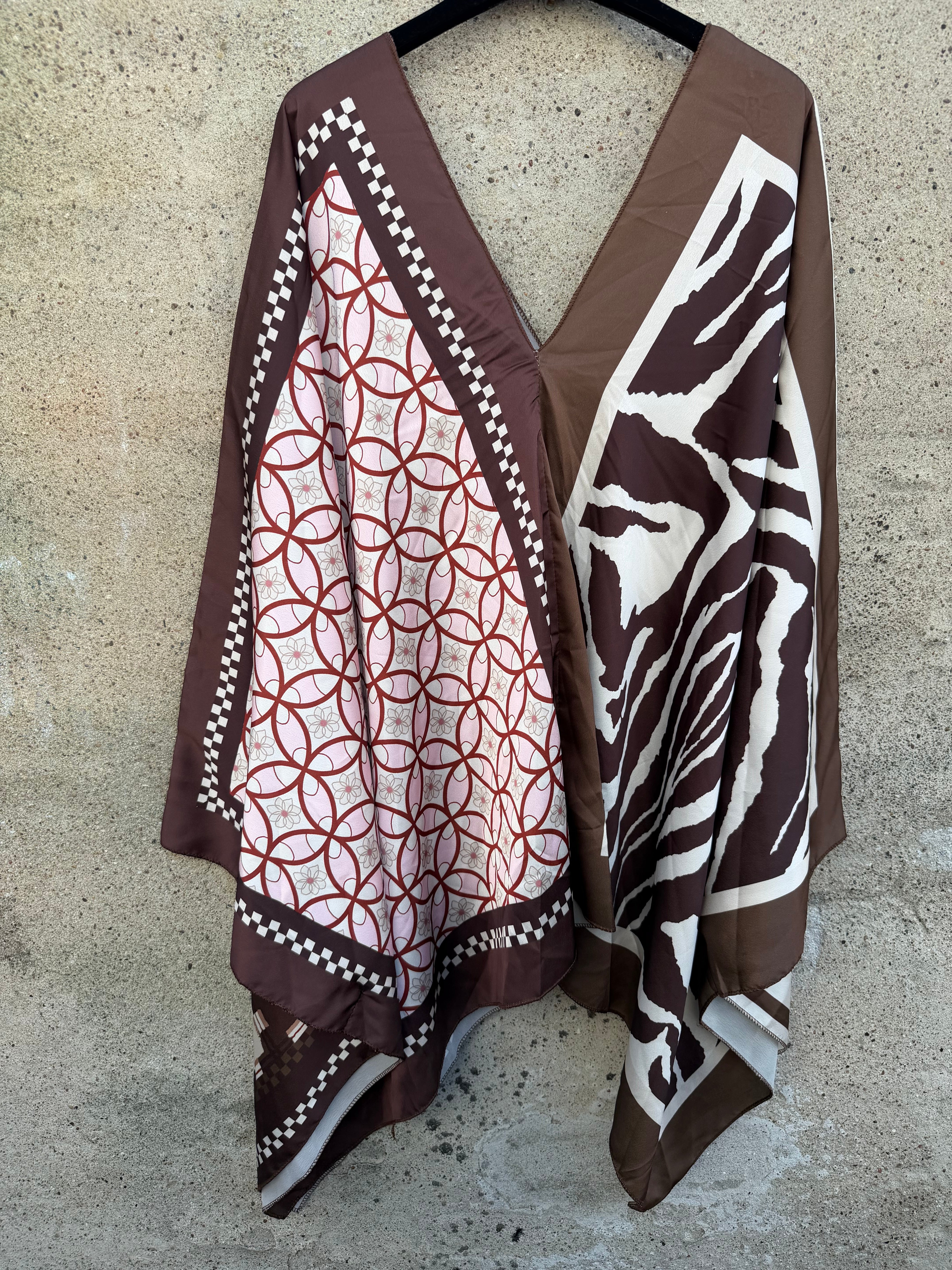 Marrakesh summer poncho brown