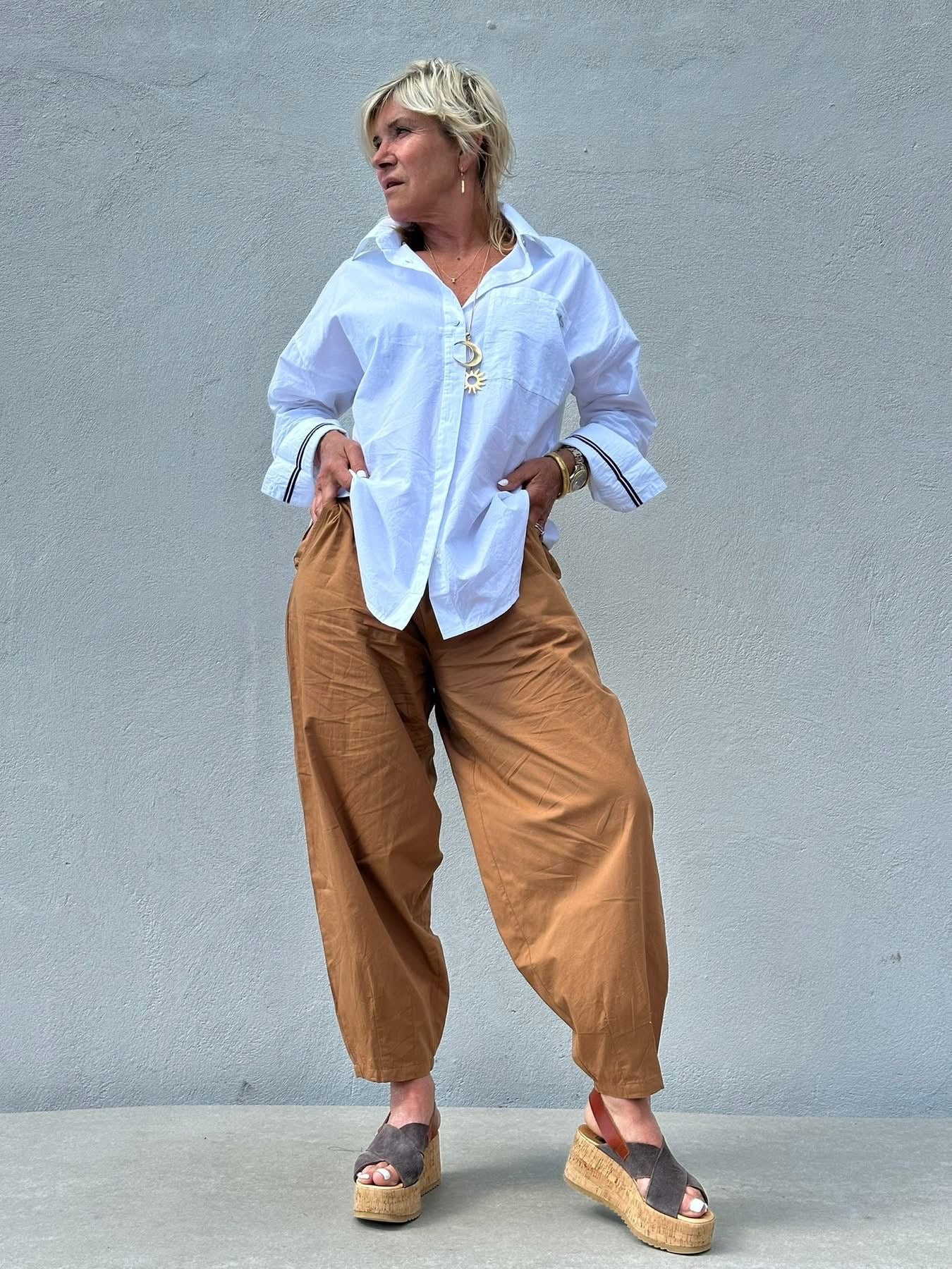 Gaspar 2510922 Colorado poplin pants nougat