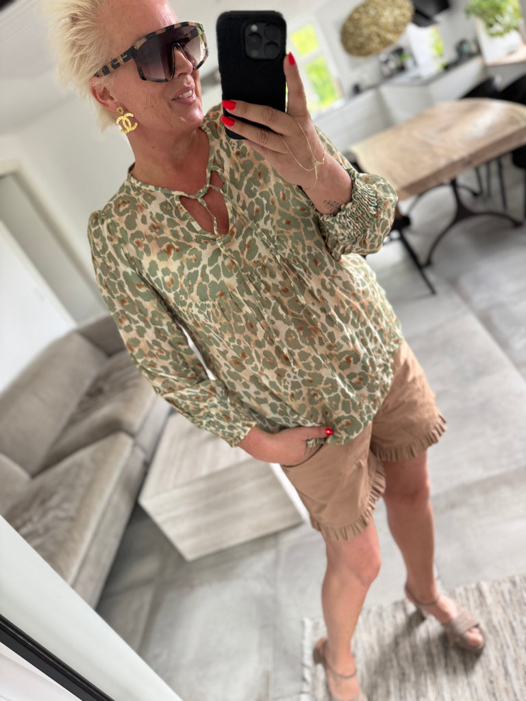 Boho Love Parga bluse leo green