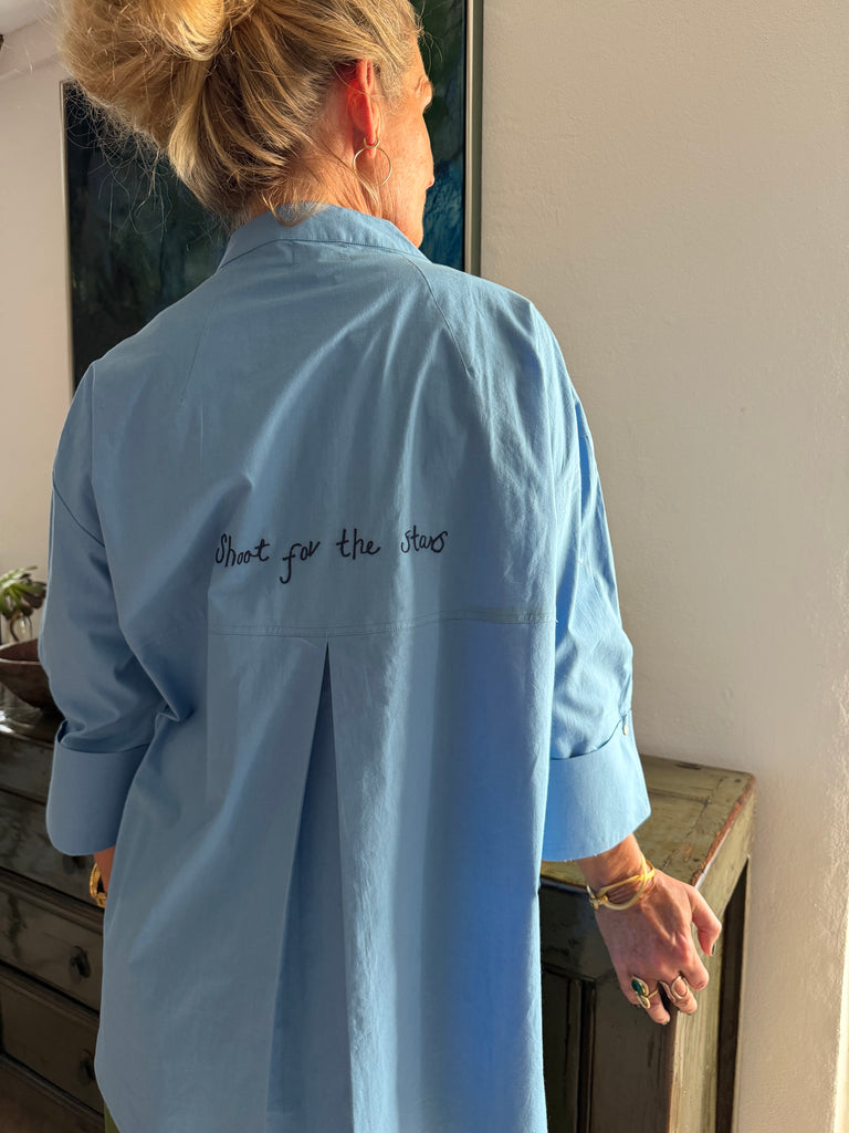 WAUW Luna shirt shoot for the stars blue