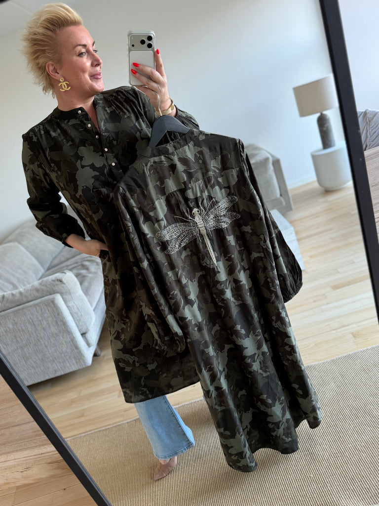 Gaspar 2601700 Luna camo dress green