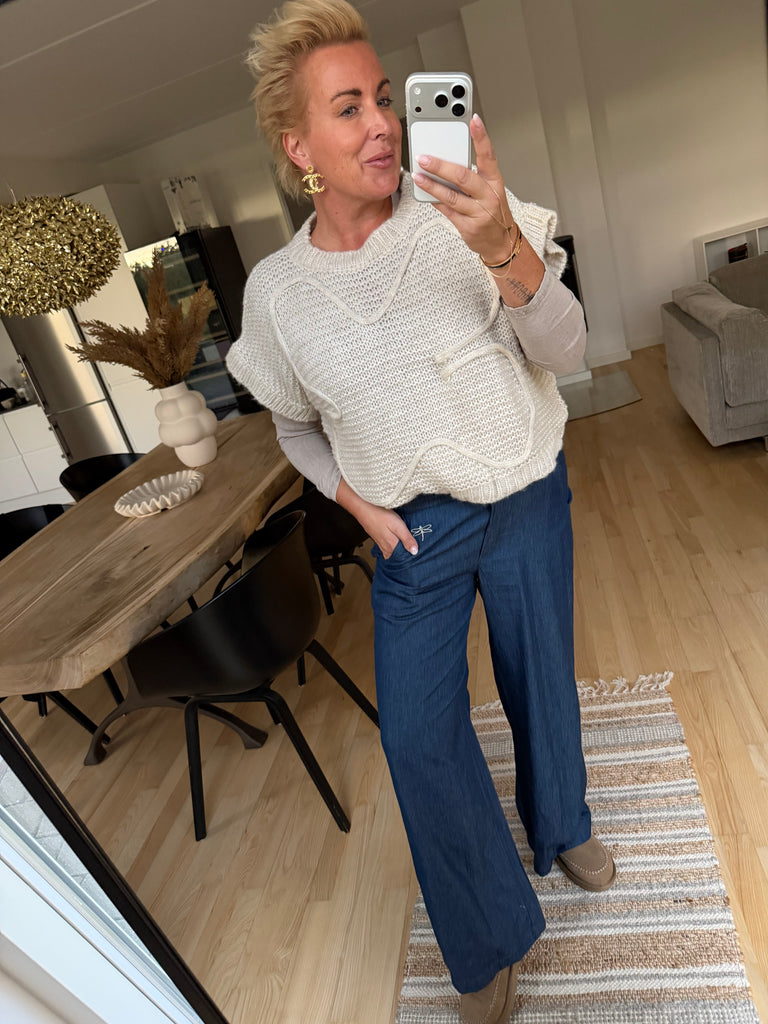 Boho Love B1307 strik vest beige