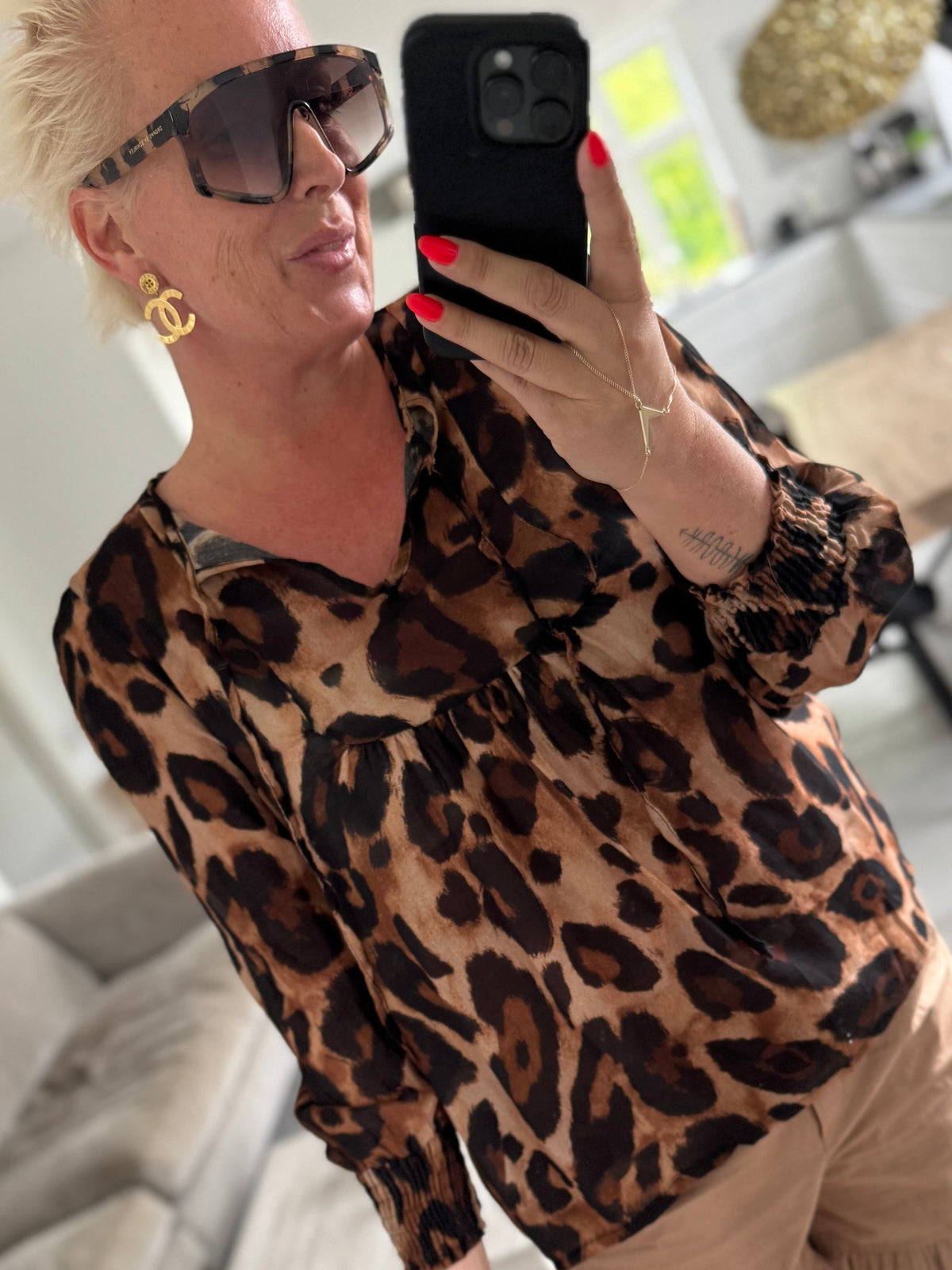 Boho Love Parga bluse leo brown