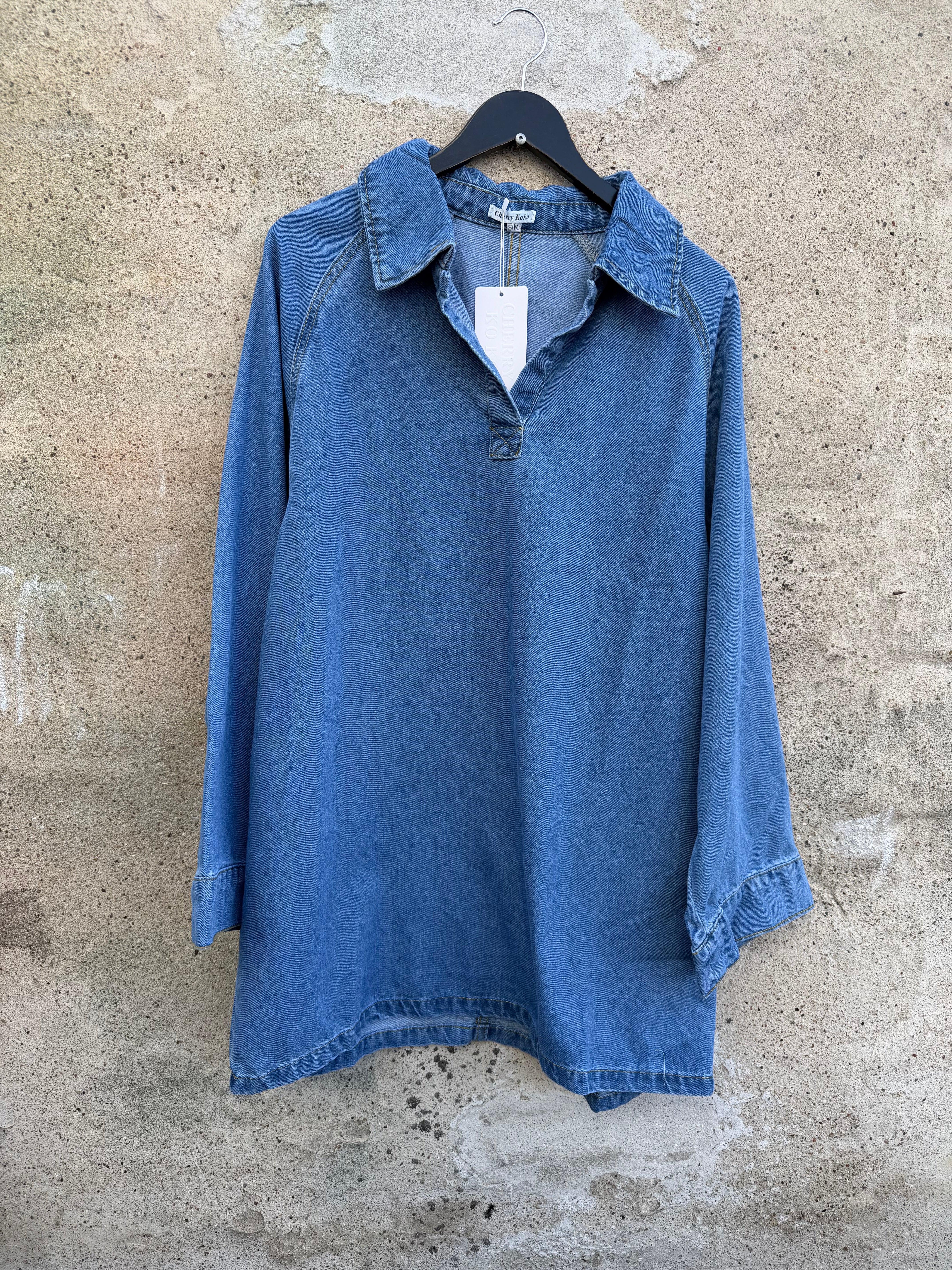 By Engbork Margot denim dress blue