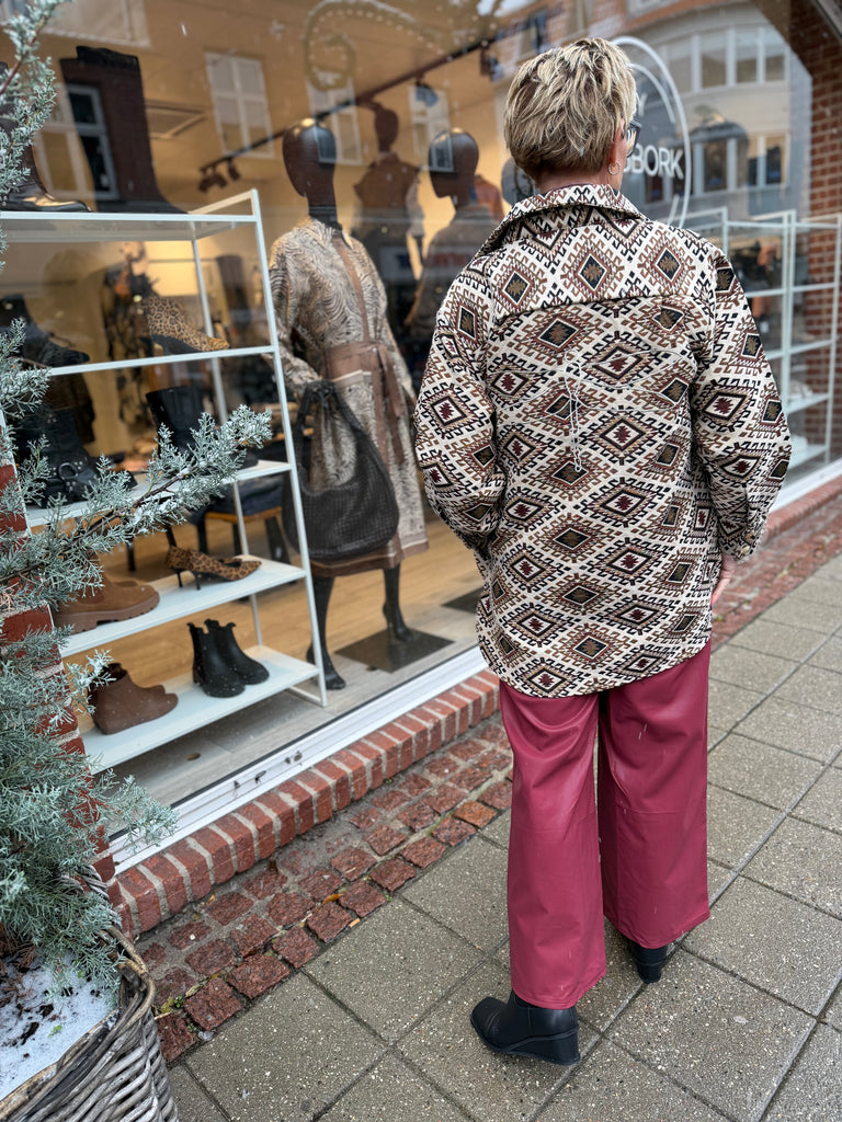 Gaspar 2510312 Stockholm jacquard shirt brown