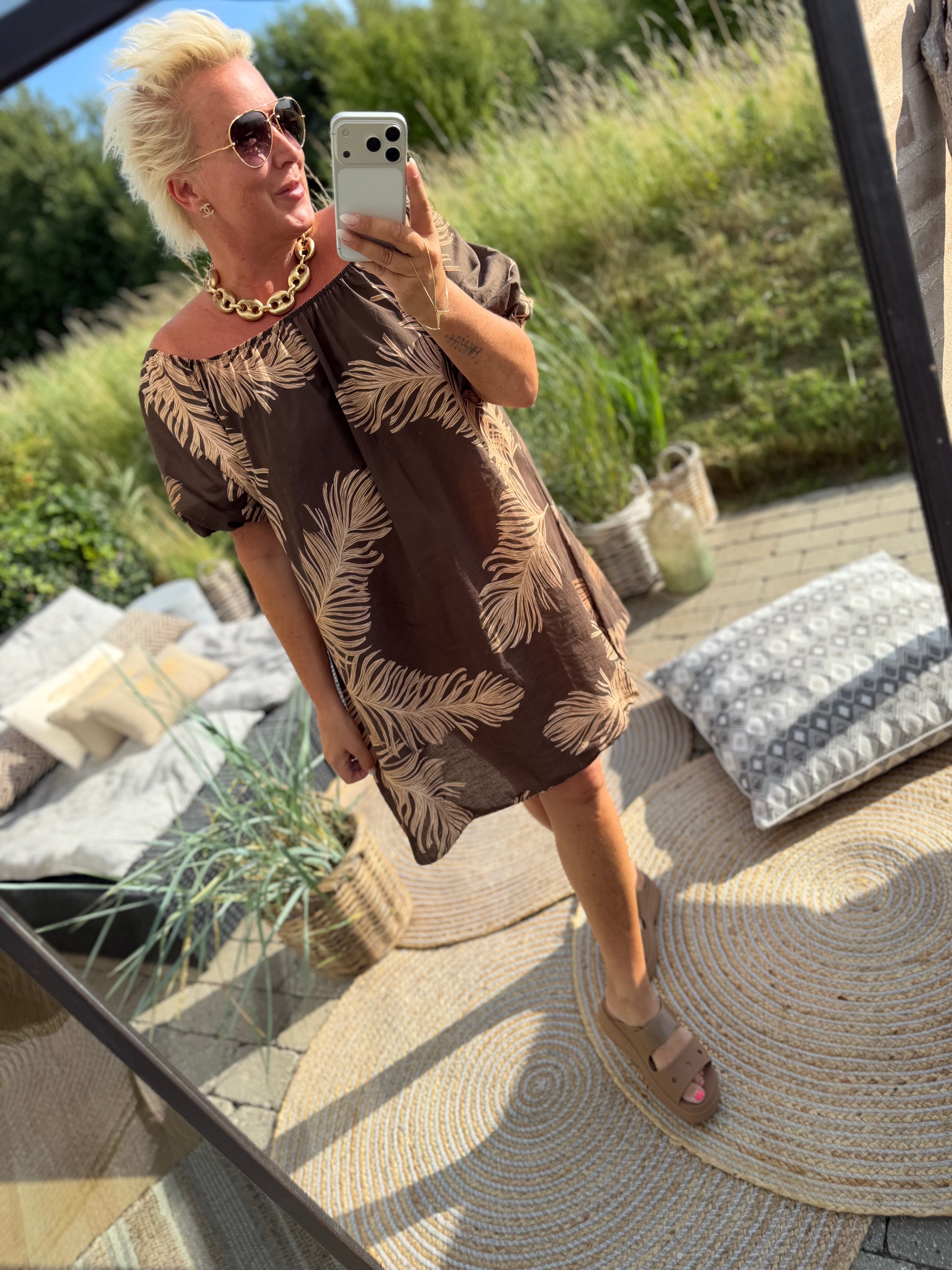 Sophie dress feather brown