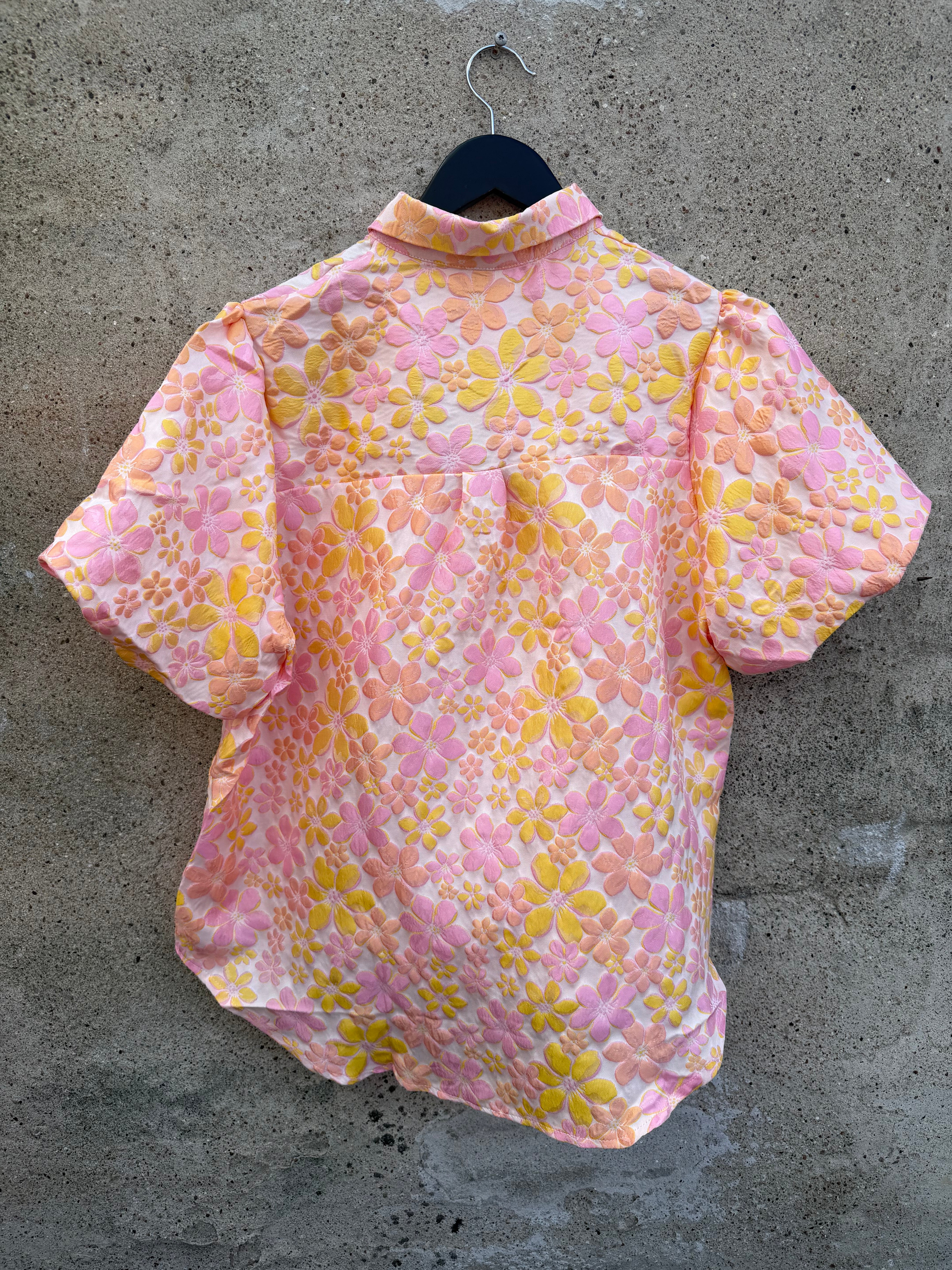 Boho Love B1371 skjorte flower orange mix