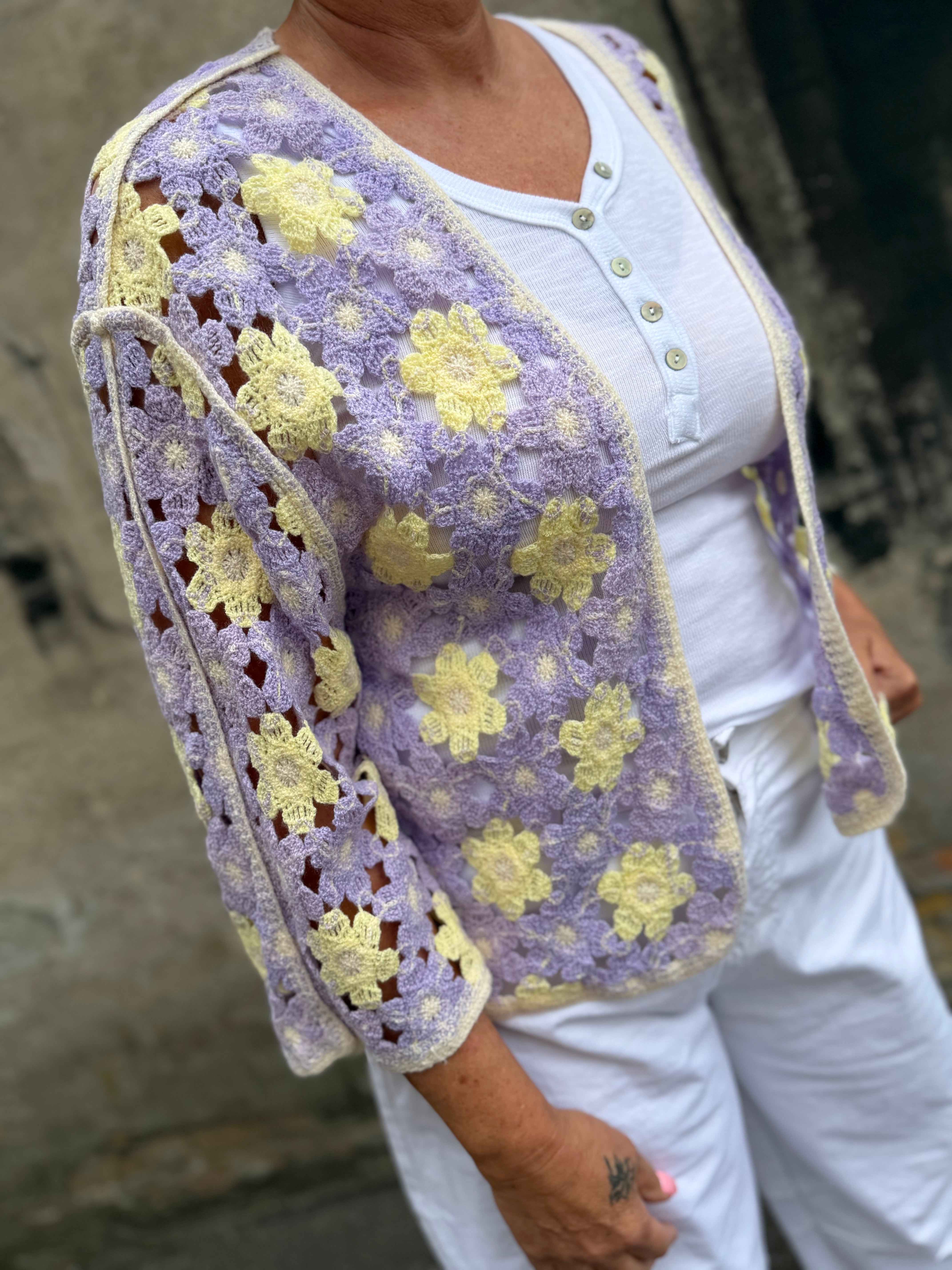 By Engbork Patricia jacket crochet lilla