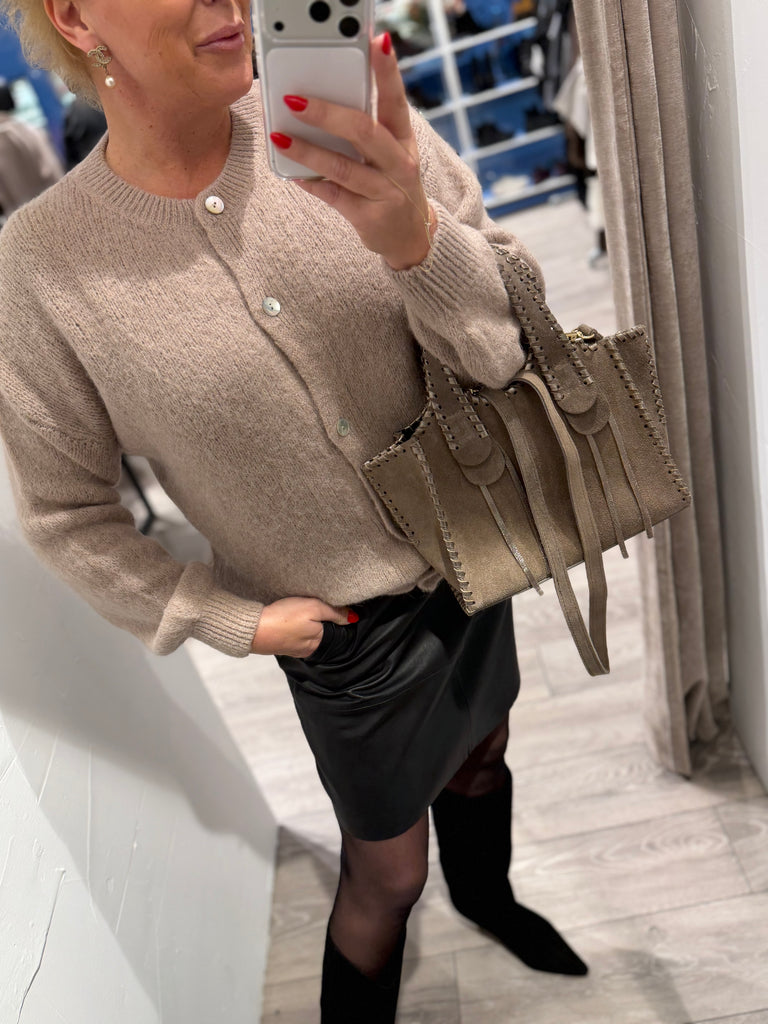 Depeche 100376 Sarah alpaca cardigan sand