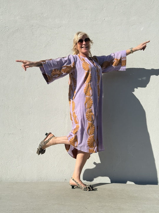 Gaspar 2601725 Mumbai dress jacquard lavender