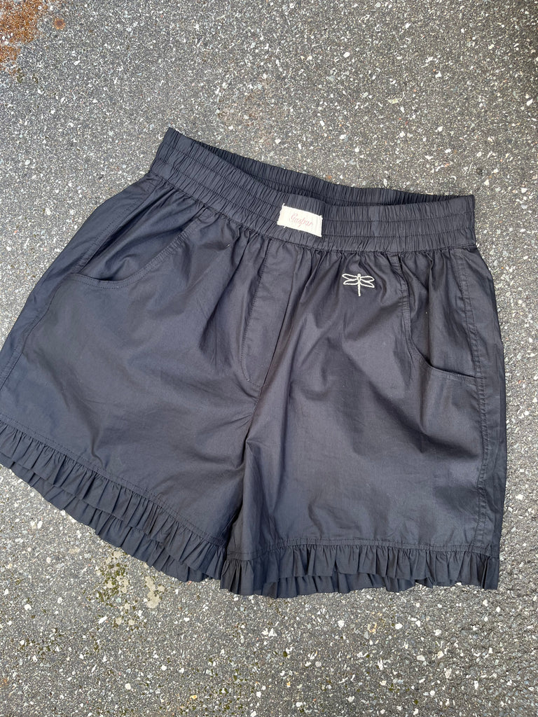 Gaspar 2501913 Honolulu poplin frill shorts black