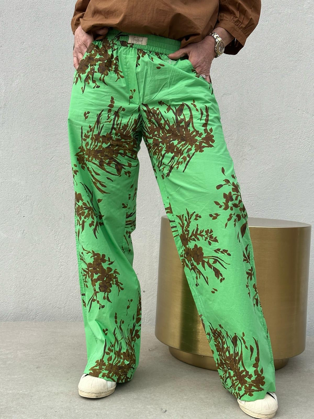 Gaspar 2510935 Honolulu print pants green