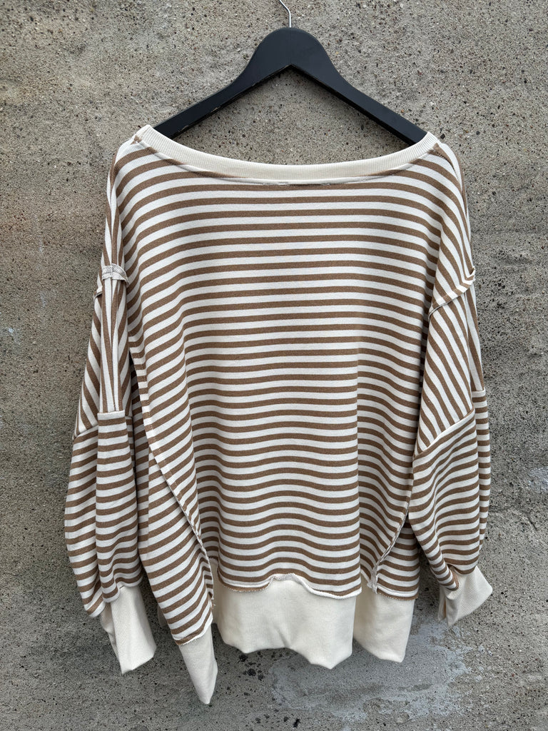 By Engbork Wilma bluse stripe brown
