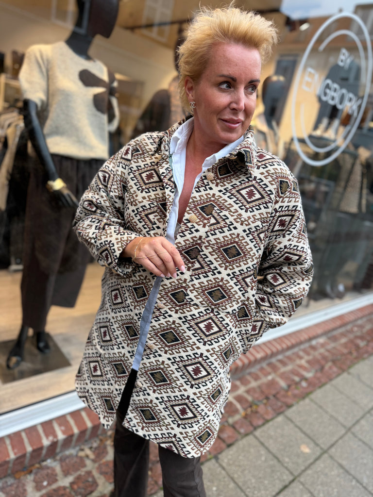 Gaspar 2510312 Stockholm jacquard shirt brown