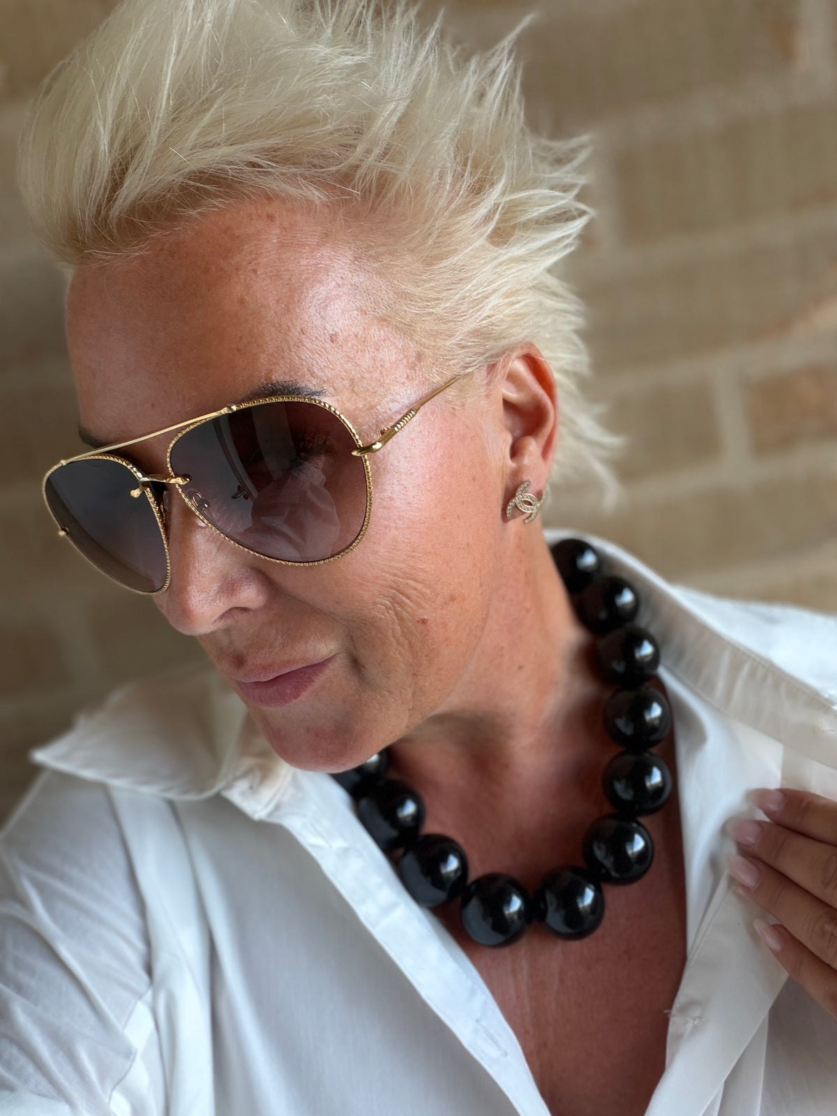 Bali collection Mables necklace black