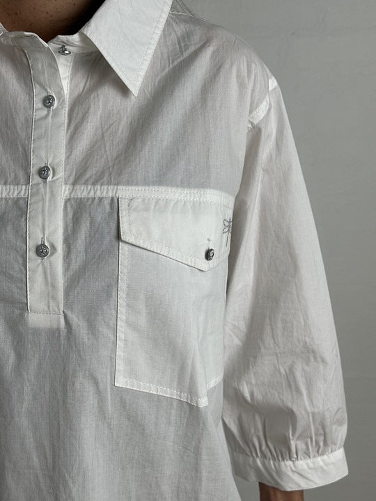 Gaspar 2601312 Oslo poplin shirt white