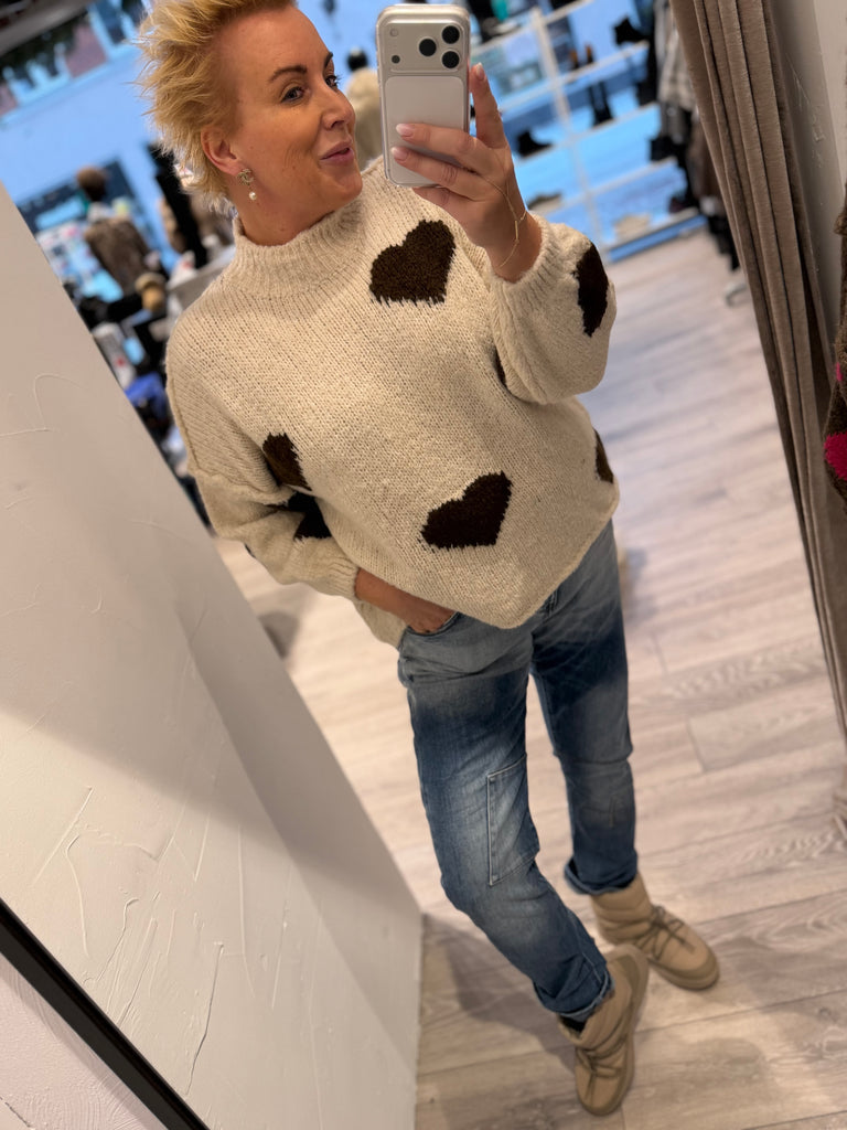 Boho Love B1313 strik hearts beige