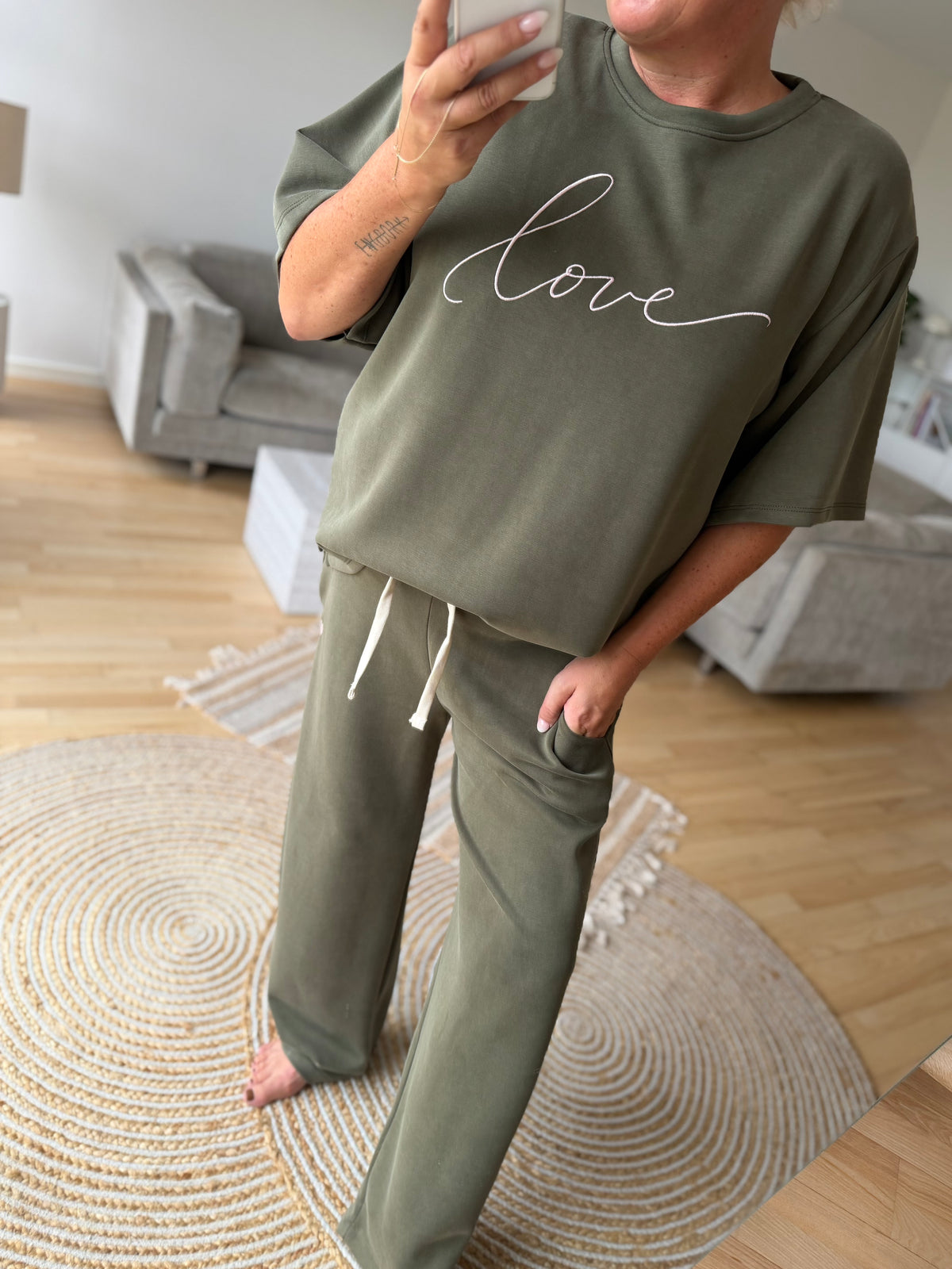 Boho Love B1426 love blouse army