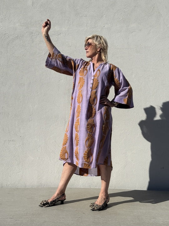 Gaspar 2601725 Mumbai dress jacquard lavender