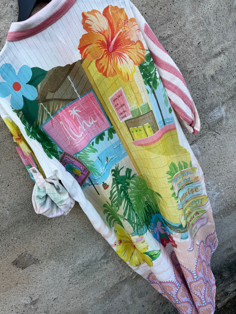 By Engbork Flamingo dress stripe