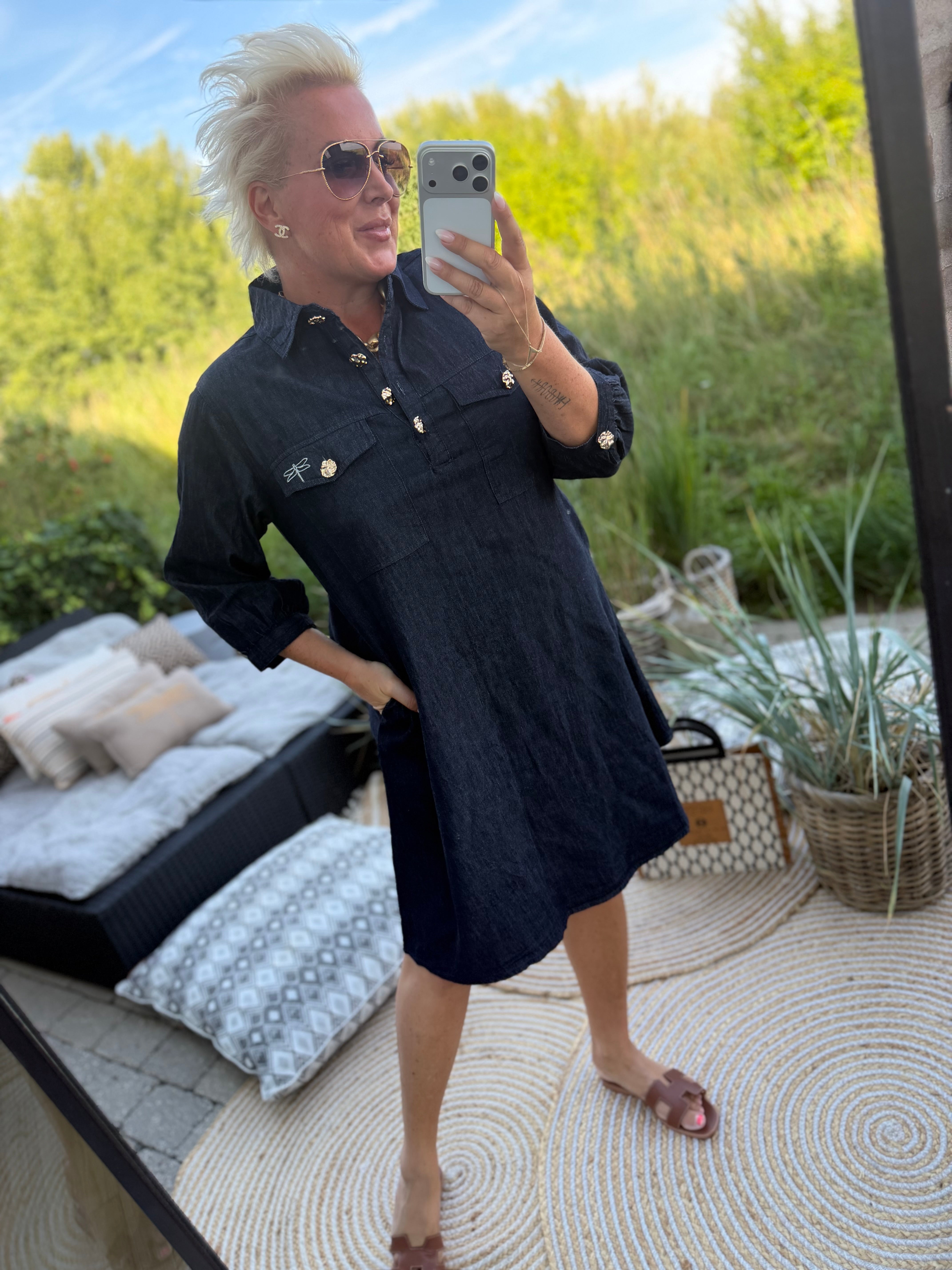 Gaspar 2607712 Nice Denim dress blue