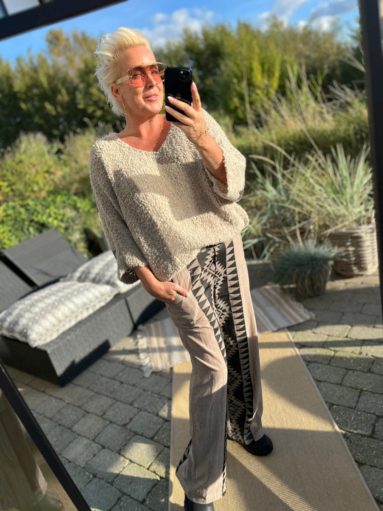 Gaspar 2507900 Honolulu jacquard bukser dark