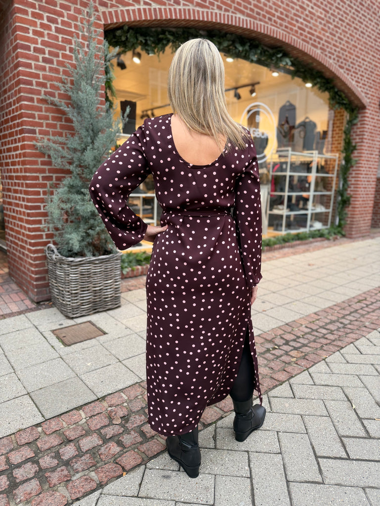 Love & Divine love1421 dot dress bordeaux
