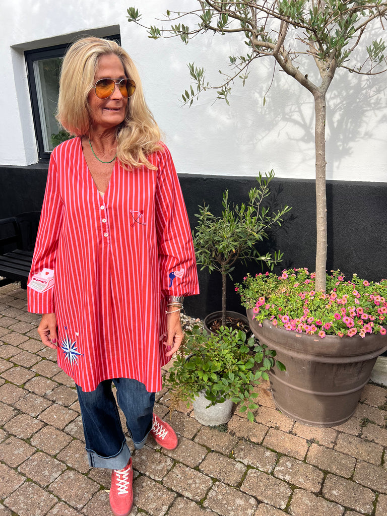 WAUW Ulrikke Tunic stripe red