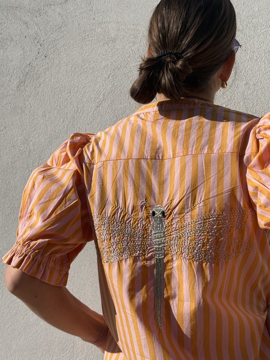 Gaspar 2601727 Tunø dress stripe orange